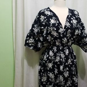 Navy floral dress